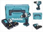 Makita DDF 489 RTJ Akku Bohrschrauber 18 V 73 Nm Brushless + 2x Akku 5,0 Ah + Ladegerät + Makpac