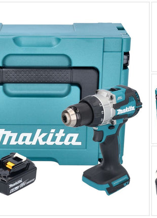 Makita DDF 489 G1J Akku Bohrschrauber 18 V 73 Nm Brushless + 1x Akku 6,0 Ah + Makpac - ohne Ladegerät