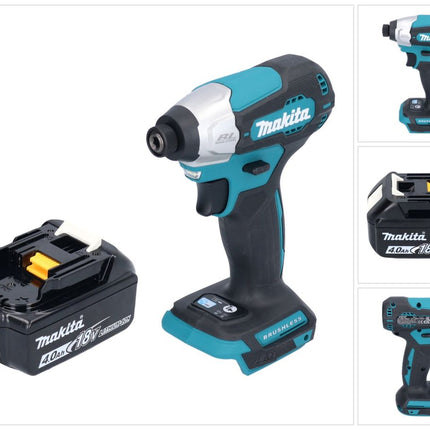 Makita DTD 157 M1 Akku Schlagschrauber 18 V 140 Nm 1/4" Brushless + 1x Akku 4,0 Ah - ohne Ladegerät