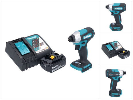 Makita DTD 157 RM1 akumulatorowy klucz udarowy 18 V 140 Nm 1/4" bezszczotkowy + 1x akumulator 4,0 Ah + ładowarka