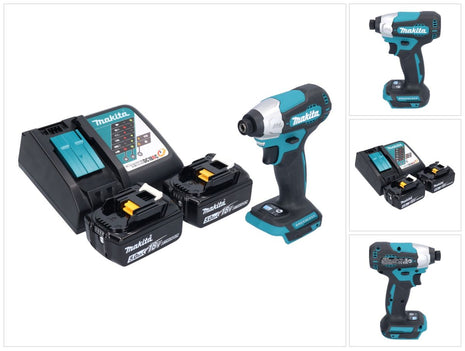 Makita DTD 157 RT Clé à choc sans fil 18 V 140 Nm 1/4'' Brushless + 2x batterie 5,0 Ah + chargeur