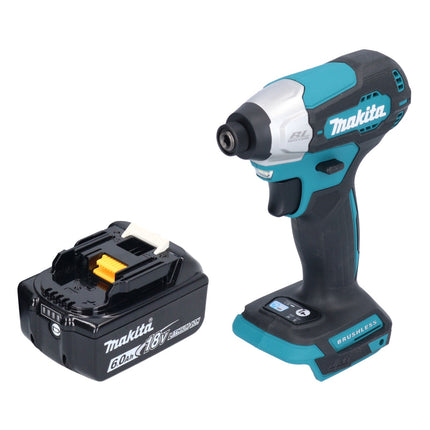 Makita DTD 157 G1 Akku Schlagschrauber 18 V 140 Nm 1/4" Brushless + 1x Akku 6,0 Ah - ohne Ladegerät