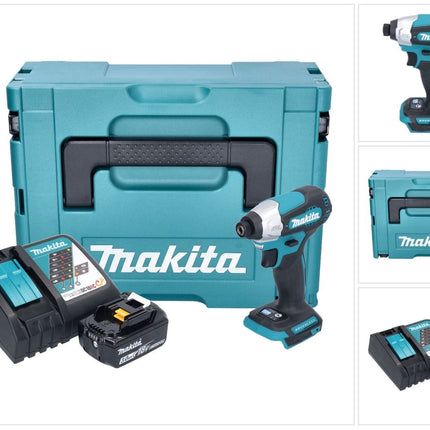 Makita DTD 157 RF1J Akku Schlagschrauber 18 V 140 Nm 1/4" Brushless + 1x Akku 3,0 Ah + Ladegerät + Makpac