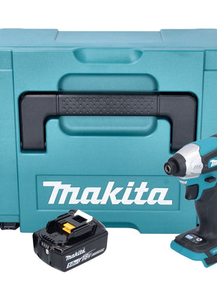 Makita DTD 157 T1J Akku Schlagschrauber 18 V 140 Nm 1/4" Brushless + 1x Akku 5,0 Ah + Makpac - ohne Ladegerät