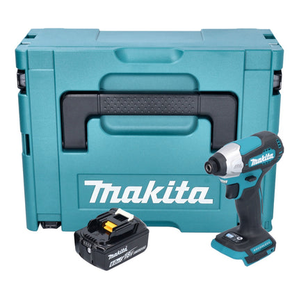 Makita DTD 157 G1J Akku Schlagschrauber 18 V 140 Nm 1/4" Brushless + 1x Akku 6,0 Ah + Makpac - ohne Ladegerät