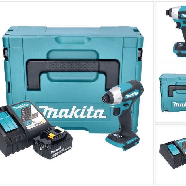 Makita DTD 157 RG1J Akku Schlagschrauber 18 V 140 Nm 1/4" Brushless + 1x Akku 6,0 Ah + Ladegerät + Makpac