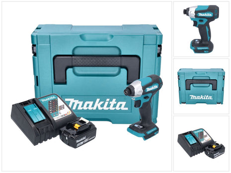 Makita DTD 157 RG1J akumulatorowy klucz udarowy 18 V 140 Nm 1/4" bezszczotkowy + 1x akumulator 6,0 Ah + ładowarka + Makpac