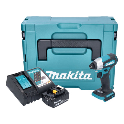 Makita DTD 157 RG1J Akku Schlagschrauber 18 V 140 Nm 1/4" Brushless + 1x Akku 6,0 Ah + Ladegerät + Makpac