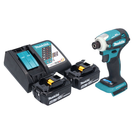 Makita DTD 172 RM Akku Schlagschrauber 18 V 180 Nm 1/4" Brushless + 2x Akku 4,0 Ah + Ladegerät