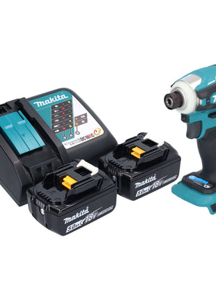 Makita DTD 172 RT Akku Schlagschrauber 18 V 180 Nm 1/4" Brushless + 2x Akku 5,0 Ah + Ladegerät