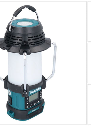 Makita DMR 057 Akku Radio 18 V FM mit Laterne 360° Taschenlampe Solo - ohne Akku, ohne Ladegerät