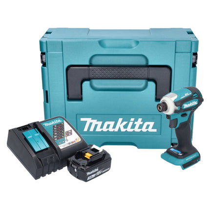 Makita DTD 172 RF1J Akku Schlagschrauber 18 V 180 Nm 1/4" Brushless + 1x Akku 3,0 Ah + Ladegerät + Makpac