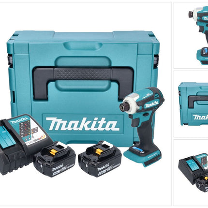 Makita DTD 172 RFJ Akku Schlagschrauber 18 V 180 Nm 1/4" Brushless + 2x Akku 3,0 Ah + Ladegerät + Makpac