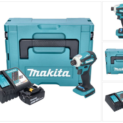 Makita DTD 172 RT1J Akku Schlagschrauber 18 V 180 Nm 1/4" Brushless + 1x Akku 5,0 Ah + Ladegerät + Makpac