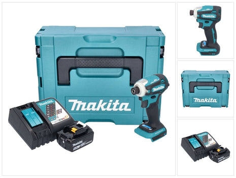 Makita DTD 172 RT1J Clé à choc sans fil 18 V 180 Nm 1/4'' Brushless + 1x batterie 5,0 Ah + chargeur + Makpac