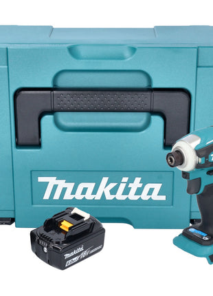 Makita DTD 172 G1J Akku Schlagschrauber 18 V 180 Nm 1/4" Brushless + 1x Akku 6,0 Ah + Makpac - ohne Ladegerät