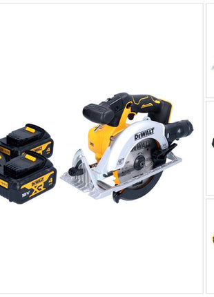 Sierra circular a batería DeWalt DCS 565 M2 18 V 165 mm sin escobillas + 2x baterías 4,0 Ah + cargador