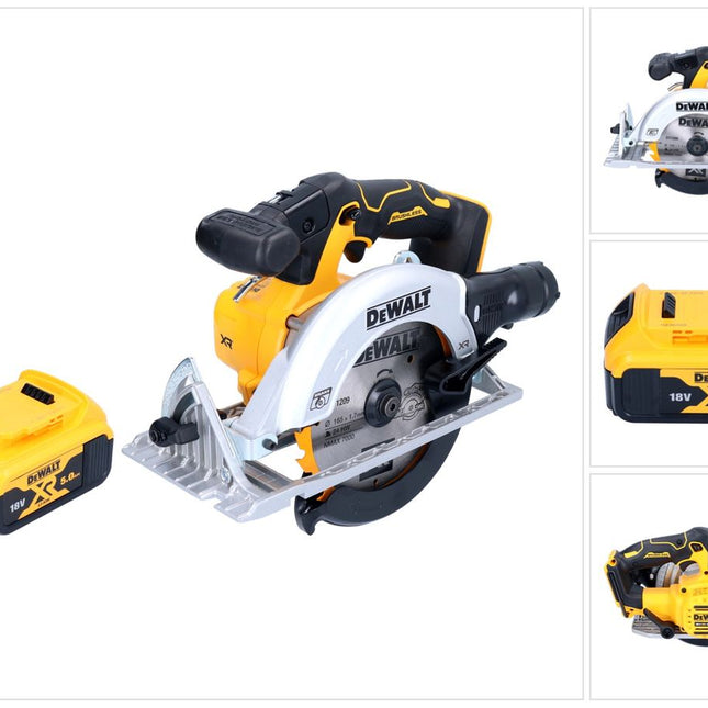 DeWalt DCS 565 N Akku Handkreissäge 18 V 165 mm Brushless + 1x Akku 5,0 Ah - ohne Ladegerät