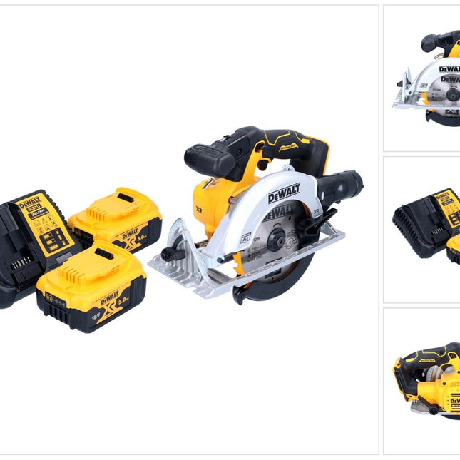 DeWalt DCS 565 P2 Akku Handkreissäge 18 V 165 mm Brushless + 2x Akku 5,0 Ah + Ladegerät