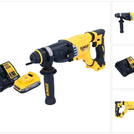 DeWalt DCH 263 E1 Akku Kombihammer 18 V 3 J SDS Plus Brushless + 1x Powerstack Akku 1,7 Ah + Ladegerät