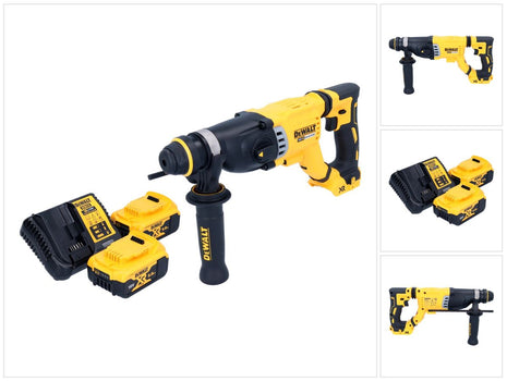 DeWalt DCH 263 P2 Akku Kombihammer 18 V 3 J SDS Plus Brushless + 2x Akku 5,0 Ah + Ladegerät