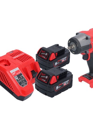 Milwaukee M18 FMTIW2F38-502 Akku Schlagschrauber 18 V 745 Nm 3/8" Brushless + 2x Akku 5,0 Ah + Ladegerät