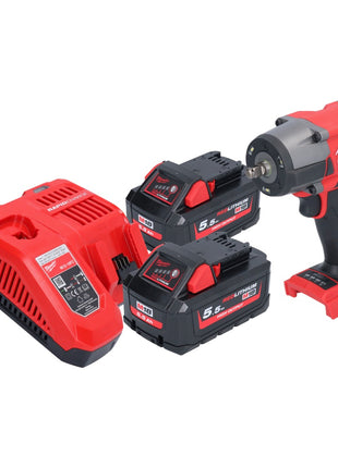 Milwaukee M18 FMTIW2F38-552 Avvitatore a impulsi a batteria 18 V 745 Nm 3/8" brushless + 2x batteria ricaricabile 5,5 Ah + caricatore