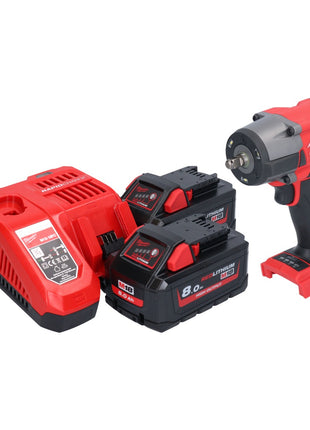 Milwaukee M18 FMTIW2F38-802 Clé à choc sans fil 18 V 745 Nm 3/8'' Brushless + 2x batterie 8,0 Ah + chargeur