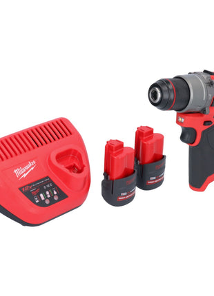 Taladro percutor inalámbrico Milwaukee M12 FPD2-252 12 V 45 Nm sin escobillas + 2x baterías 2,5 Ah + cargador