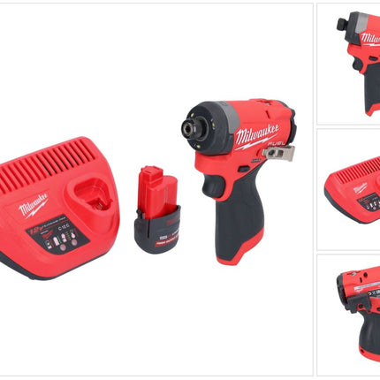 Milwaukee M12 FID2-251 Akku Schlagschrauber 12 V 170 Nm 1/4" Brushless + 1x Akku 2,5 Ah + Ladegerät