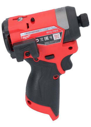 Llave de impacto a batería Milwaukee M12 FID2-601 12 V 170 Nm 1/4" sin escobillas + 1x batería 6,0 Ah - sin cargador