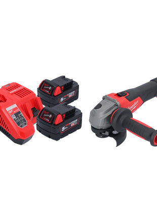 Milwaukee M18 FSAG115X-502 Akku Winkelschleifer 18 V 115 mm Brushless + 2x Akku 5,0 Ah + Ladegerät