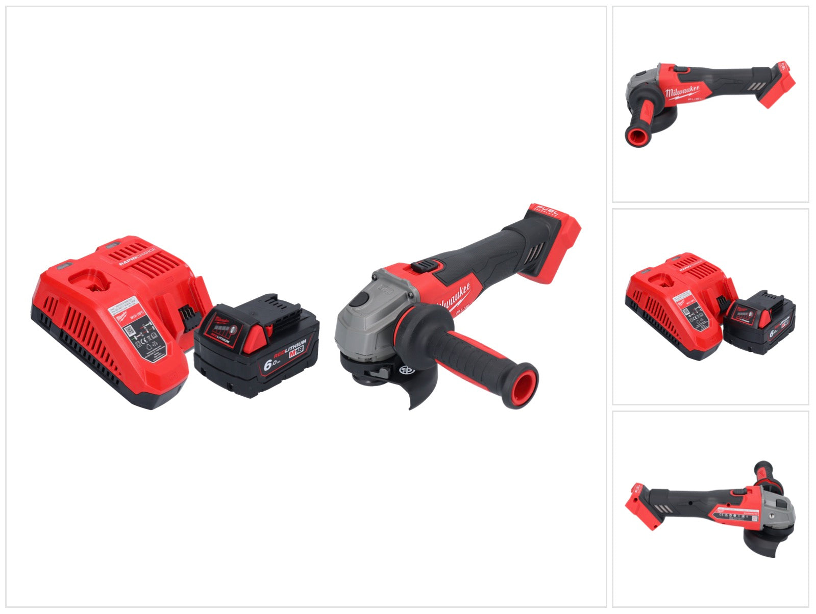 Milwaukee M18 FSAG115X 601 Akku Winkelschleifer 18 V 115 mm Brushless 1x Akku 6 0 Ah Ladegeraet 0 - toolbrothers