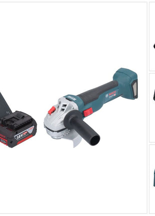 Bosch GWS 18V-10 Professional amoladora angular a batería 18 V 115 mm sin escobillas + 1x batería 4,0 Ah + cargador