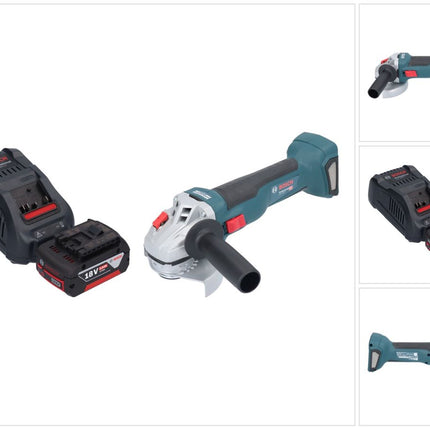 Bosch GWS 18V-10 Professional Akku Winkelschleifer 18 V 115 mm Brushless + 1x Akku 5,0 Ah + Ladegerät