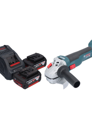 Bosch GWS 18V-10 Professional amoladora angular a batería 18 V 115 mm sin escobillas + 2x baterías 5,0 Ah + cargador