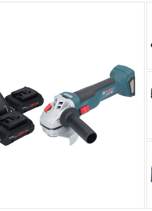 Bosch GWS 18V-10 Professional Akku Winkelschleifer 18 V 115 mm Brushless + 2x ProCORE Akku 4,0 Ah + Ladegerät