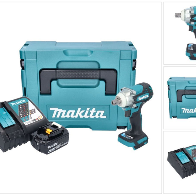 Makita DTW 301 RM1J Akku Schlagschrauber 18 V 330 Nm 1/2" Brushless + 1x Akku 4,0 Ah + Ladegerät + Makpac