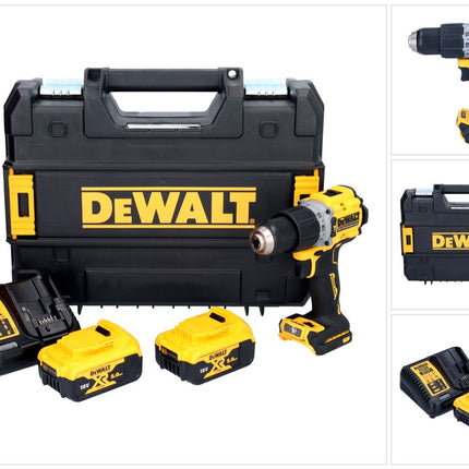 DeWalt DCD 805 P2T Akku Schlagbohrschrauber 18 V 90 Nm Brushless + 2x Akku 5,0 Ah + Ladegerät + TSTAK