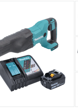 Makita DJR 186 RM1 Akku Reciprosäge Säbelsäge 18 V + 1x Akku 4,0 Ah + Ladegerät - Toolbrothers