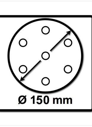 Festool STF D150/16 Schleifscheiben 150 mm Granat P80 GR / 50 Stück ( 496977 ) - Toolbrothers