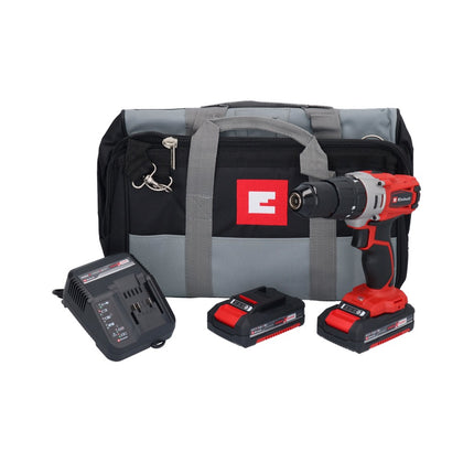 Einhell TE-CD 18/2 Li-i-Kit Akku Schlagbohrschrauber 18 V 44 Nm + 2x Akku 1,5 Ah + Ladegerät + Tasche