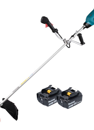 Desbrozadora de batería Makita DUR 369 AF2 36 V (2x 18 V) 43 cm sin escobillas + 2x batería 3,0 Ah - sin cargador