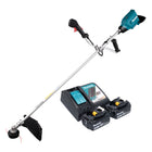 Desbrozadora de batería Makita DUR 369 ARM2 36 V (2x 18 V) 43 cm sin escobillas + 2x batería 4,0 Ah + cargador