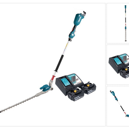 Makita DUN 500 WRF2 Akku Heckenschneider 18 V 50 cm Brushless + 2x Akku 3,0 Ah + Ladegerät