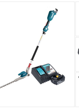 Cortasetos a batería Makita DUN 500 WRM 18 V 50 cm sin escobillas + 1x batería 4,0 Ah + cargador