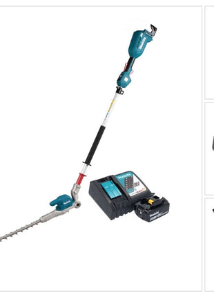 Cortasetos a batería Makita DUN 500 WRT 18 V 50 cm sin escobillas + 1x batería 5,0 Ah + cargador