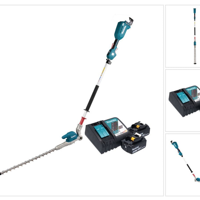 Makita DUN 500 WRT2 Akku Heckenschneider 18 V 50 cm Brushless + 2x Akku 5,0 Ah + Ladegerät