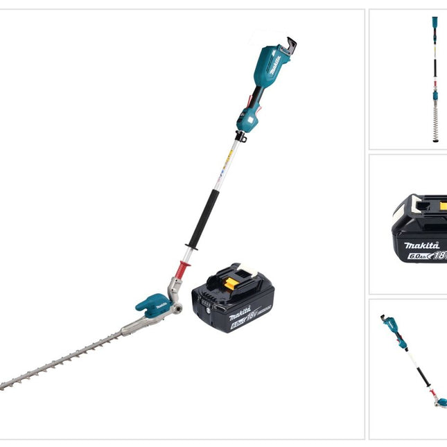 Makita DUN 500 WRG Akku Heckenschneider 18 V 50 cm Brushless + 1x Akku 6,0 Ah + Ladegerät
