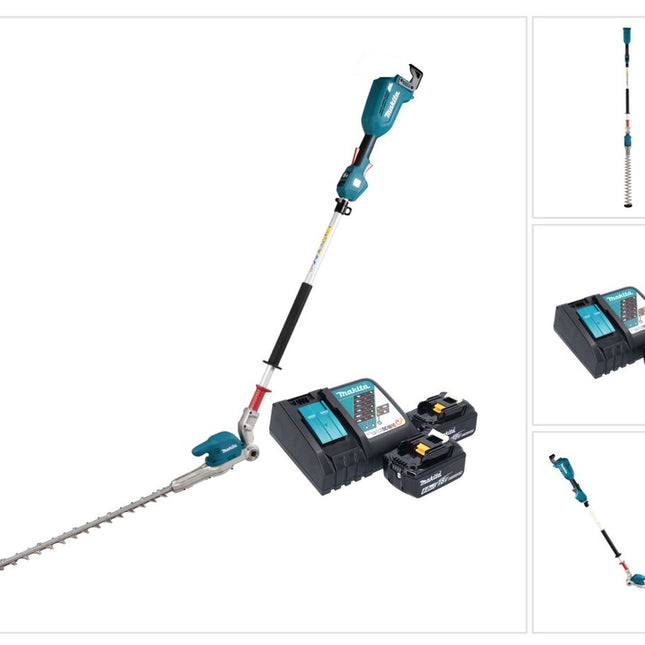 Makita DUN 500 WRG2 Akku Heckenschneider 18 V 50 cm Brushless + 2x Akku 6,0 Ah + Ladegerät